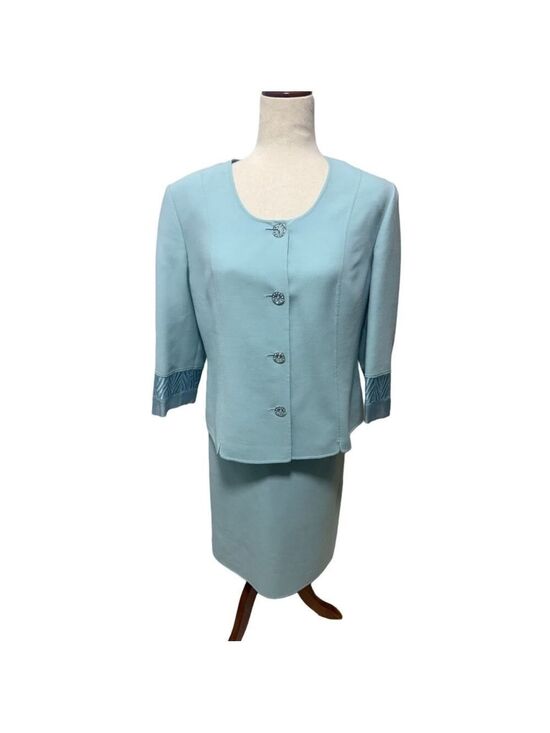Francesco Dresses & Skirts - Vintage baby blue suit. Italy.size 46 women's skirt top. Large